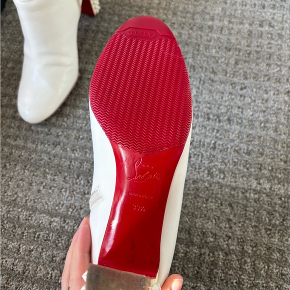 Louboutin Suzi Folk Boots 85mm in White - Picture 11 of 12